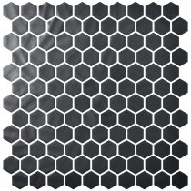 Onix Mosaico Hex Natureglass Black 30.1x29
