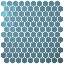 Onix Mosaico Hex Natureglass Turquoise Matte 29x30.1