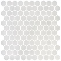 Onix Mosaico Hex Stoneglass White 30.1x29