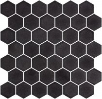 Onix Mosaico Hex Stoneglass Xl Black 28.4x28.6