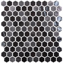 Onix Mosaico Hexagon Blends Black 30.1x29