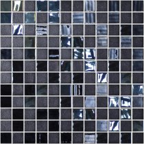Onix Mosaico Stoneglass Blends Opalo Negro 31.1x31.1