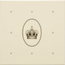 Original Style Artworks Colonial White Dot Cartouche With Sovereign Crown 15.2x15.2