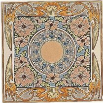 Original Style Artworks Colonial White Evening Reverie Single Floral Tile 15.2x15.2