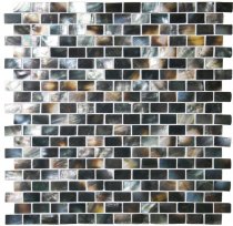 Original Style Mosaics Mother Of Pearl Dark Brickbond 31x31.8