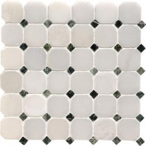 Original Style Mosaics White Octagon 4.8 30x30