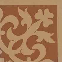 Original Style Victorian Floor Tiles Elgin Corner Buff On Red 7.5x7.5