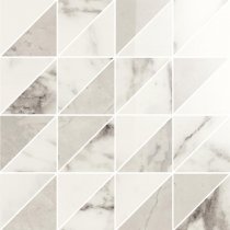 Panaria Eternity Mosaico Gems A Lux Statuario White-Breach Grey 30x30