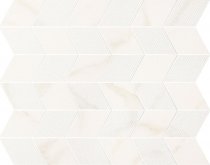Panaria Trilogy Mosaico Freccia Calacatta White Soft 30x35