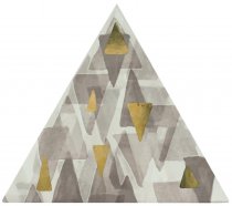 Petracers Triangolo Impressioni Oro Su Grigio 17x17
