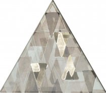 Petracers Triangolo Impressioni Platino Su Grigio 17x17