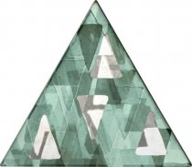 Petracers Triangolo Impressioni Platino Su Verde 17x17
