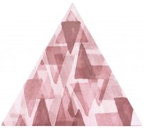 Petracers Triangolo Impressioni Rosa 17x17