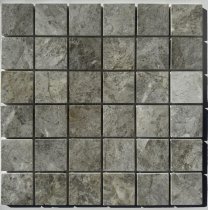 Pixel Mosaic Мрамор Tundra Grey 48х48 мм Полированная 30.5x30.5