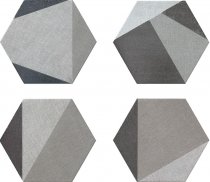 Realonda Hextangram Fabric Grey 28.5x33