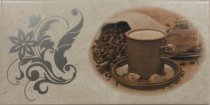 Ribesalbes Stone Dec. Ivory Brown Cup 10x20