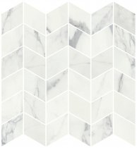 Ricchetti Marble Boutique Mosaico Chevron Statuario White 30x30