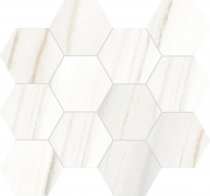 Rondine Canova Lasa White Mosaico Esagona 35x30.3