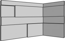 Rondine Quarzi 3D Grey Angolo Interno 20x10x15 10x20