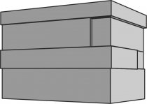Rondine Quarzi 3D Muticolor Angolo Esterno 20x10x15 10x20