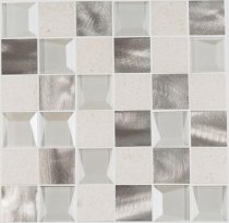 Saloni Keystone Mosaico Marfil Mix 25x25