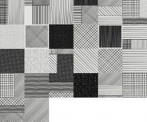 Savoia Colors Textile Bianco Nero Lucido 21.6x21.6