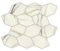Settecento Lichen Mosaico Hexa Lappato Su Rete 29.8x29.8