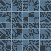 Settecento Moodboard Mosaico Mix 3 Black Blue 2.4x2.4 23.7x23.7
