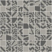Settecento Moodboard Mosaico Mix 4 Dark Grey Light Grey 2.4x2.4 23.7x23.7