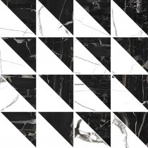 Settecento Reverse Crystal-Artic-Miroir Lapp Triangolo Su Foglio Mosaico Mix 30x30