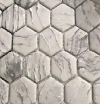 Smalto Mosaic Warm Grey Light Grey Nat Hexagon 29.5x30