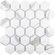 Starmosaic Homework Mosaic Hexagon Small Carrara Matt 27.1x28.2