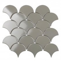 Starmosaic Mosaic Fan Shape Dark Grey Glossy 29.3x27.4