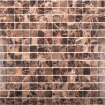 Starmosaic Wild Stone Mosaic 20x20 Dark Emperador Polished 30.5x30.5