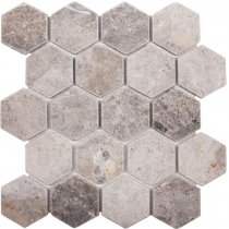 Starmosaic Wild Stone Mosaic Hexagon Vlg Tumbled 64x74 30.5x30.5