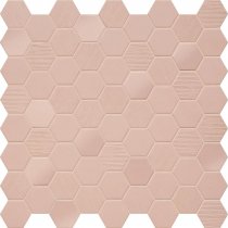 Terratinta Hexa Rosy Blush Mosaic Mix Matt Glossy Fabric 31.6x31.6