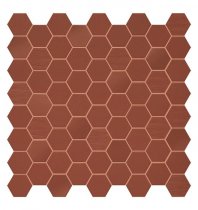 Terratinta Hexa Rusty Red Mosaic Mix Matt Glossy Fabric 31.6x31.6