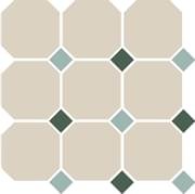 TopCer Octagon White Turquoise Green 30x30