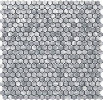 Tubadzin Mosaic Drops Metal Silver Hex 30x30.2