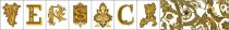 Versace Alphabet Scritta Bianca-Oro 14.5x19.4