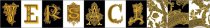 Versace Alphabet Scritta Mix Nero-Bianco-Oro 14.5x19.4