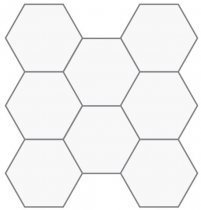 VitrA Miniworx Ral 9016 White Hexagon Matt Nn 8x9 27x27