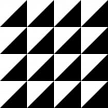 VitrA Retromix Black And White Triangle Small Matt 15x15