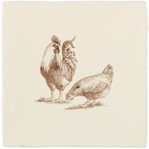 Winchester Residence Brood Of Chickens Sepia On Palomino 13x13
