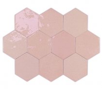 Wow Zellige Hexa Pink 10.8x12.4