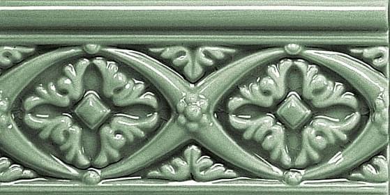 Adex Modernista Relieve Bizantino CC Verde Oscuro 7.5x15