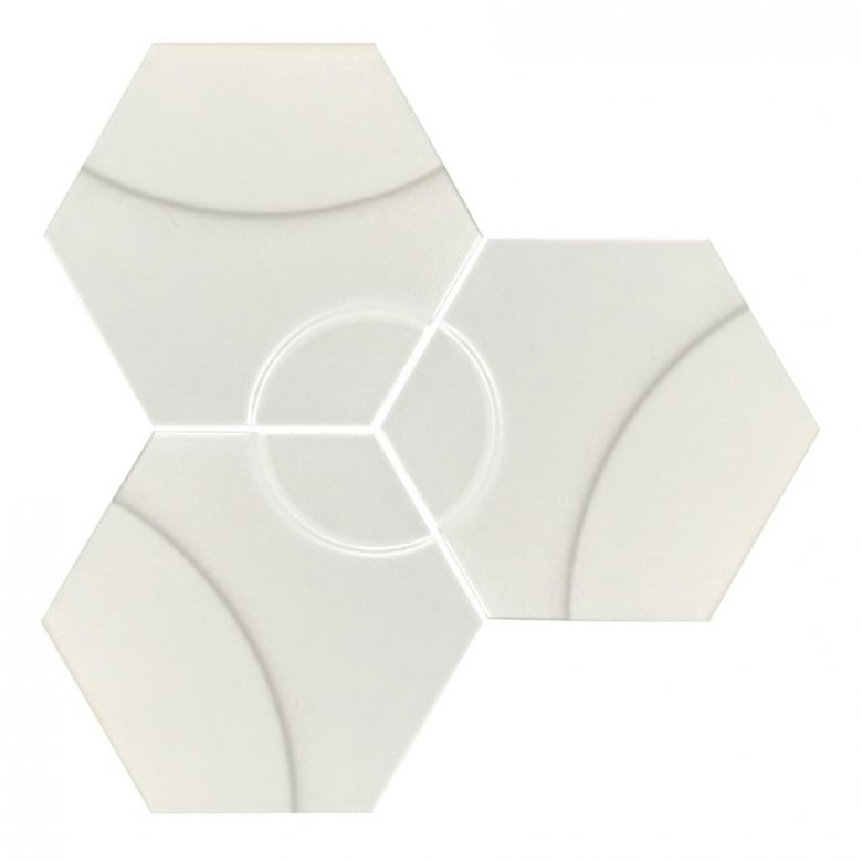 Apavisa Intuition White Wave Hexagon 29x25