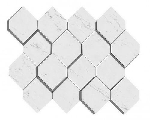 Atlas Concorde Marvel Stone Carrara Pure Mosaico Esagono 3D 28.2x35.3