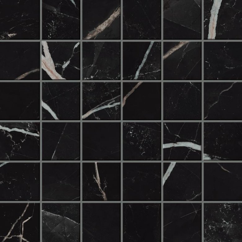 Atlas Concorde Russia Empire Calacatta Black Mosaic Lapp 30x30