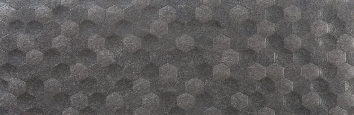 Azulev Basalt Hexagon Antracita Rect 29x89